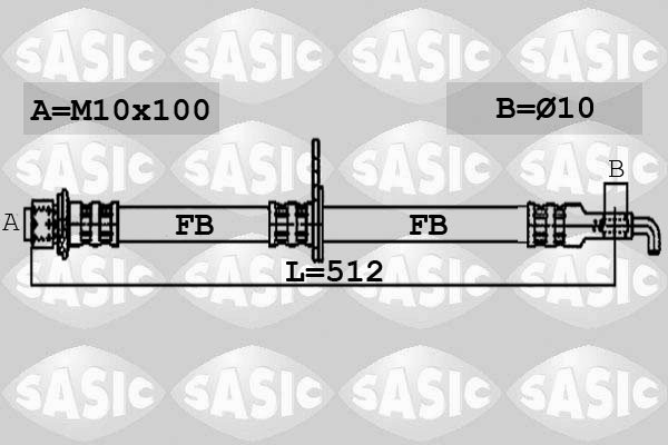 PRZEWOD HAMULC ELAST 6606052 SZT SASIC  SAS