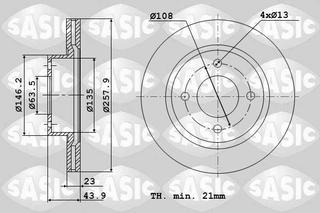 SASIC, 6106150, Тормозной диск